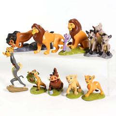 Lejonkungen Simba PVC-figurer Klassiska tecknade leksaker Barnpresenter 9 st/set