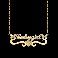 Personliga namn halsband i rostfritt stål