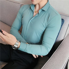 Plus Size Slim Dress Shirt