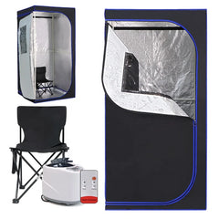 Bärbar 1000 W ångbastuboxtält inomhus helkroppsdetox bantning våt Bärbar bastutältvärmare för basturum