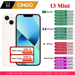 Olåst iPhone 13mini 128GB/256GB ROM A15 IOS 5G Face ID 5,4" OLED-skärm Smartphone 12MP mobiltelefon iphone 13 mini