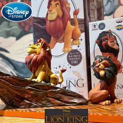 Disney WCF Original Lejonkungen Klassisk Kawaii Anime Simba Scar Mufasa Figur Staty Modell Collection Dekoration Leksak Presenter