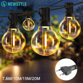 G40 LED Utomhus String Ball Lights 7,6M/20M Splittersäkra uteplatslampor för uteplats Veranda Trädgårdsinredning