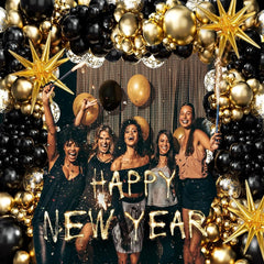 Svart & guld ballonggirlander