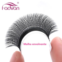 FADVAN YY Shape Lashes 2D 0,07 Faux Mink C/D/8-14mm Naturlig mjuk brasiliansk ögonfrans Premade Volym Fan Lashes Extension