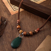Handmade Wood Beaded Necklace
