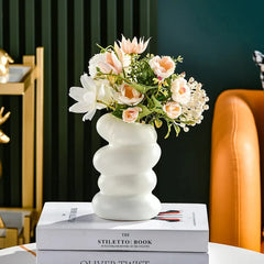 Nordic Spiral White Vase