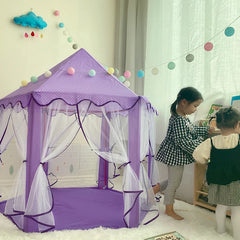 Children's Tent Indoor and Outdoor Game House Boys and Girls Hexagonal Mesh Tent Baby Crawling Tent Children's Beach Tent
