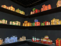 2024 ny presentförpackning med tre julljus Juldagen rekvisita prydnader rumsdekorationslampor.