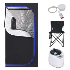 Bärbar 1000 W ångbastuboxtält inomhus helkroppsdetox bantning våt Bärbar bastutältvärmare för basturum