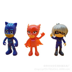PJ Mask Leksak Set Anime Figur Action Figur Catboy Owlette Style PVC Staty Collection Modell Kid Doll Presenter för barnen