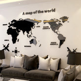 3D Acrylic World Map Stickers