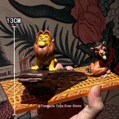 Disney WCF Original Lejonkungen Klassisk Kawaii Anime Simba Scar Mufasa Figur Staty Modell Collection Dekoration Leksak Presenter