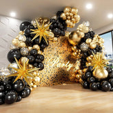 Black & Gold Balloon Garland Kit