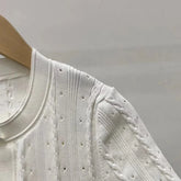 White Knitted Bodycon Dress