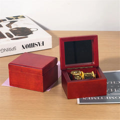 Wooden Music Box with Mirror