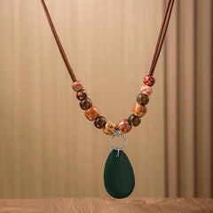 Handmade Wood Beaded Necklace