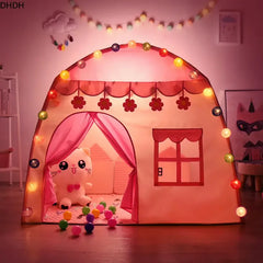 Nytt barntält Inomhus Utomhusspel Trädgård Tipi Princess Castle Vikbar Cubby Toys Tält Enfant Room House Teepee Playhouse