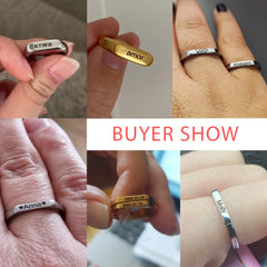 Engrave Name Finger Rings
