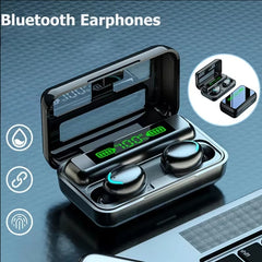Nya F9 Bluetooth-hörlurar 9D Stereo Hög bas Sporthörlurar Handfree Touch Control Tws Trådlösa hörlurar Vattentäta Headset