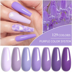LILYCUTE 129 Färger 7ML Nagelgellack Nageltillbehör Vernis Semi Permanent Nail Art Manikyr Soak Off LED UV Gel Nagellack