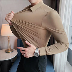 Plus Size Slim Dress Shirt