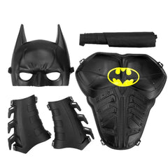 Halloweenfest Cosplay Batman Kostymer Barnkläder Barn Superhjältemask+Cape+Handledsskydd+Brystskylt Helt ny DS29