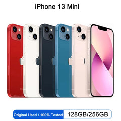 Original Apple iPhone 13 Mini 128/256GB ROM 5,4" Äkta OLED A15 Bionic IOS Face ID NFC olåst 5G mobiltelefon