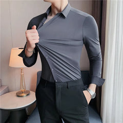 Plus Size Slim Dress Shirt