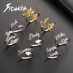 Custom Double Name Finger Ring