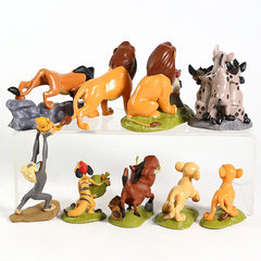 Lejonkungen Simba PVC-figurer Klassiska tecknade leksaker Barnpresenter 9 st/set