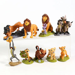 Lejonkungen Simba PVC-figurer Klassiska tecknade leksaker Barnpresenter 9 st/set