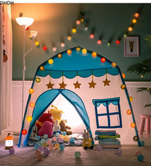 Nytt barntält Inomhus Utomhusspel Trädgård Tipi Princess Castle Vikbar Cubby Toys Tält Enfant Room House Teepee Playhouse