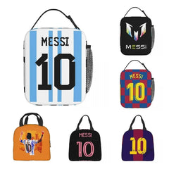 Messis 10 Football Soccer Merch Isolerad Lunchväska För Skolförvaring Matlådor Läckagesäkra termiska kylare Lunchlådor
