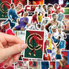 50PCS Football Star Cristiano Ronaldo Graffiti Stickers Skateboard Computer Guitar Phone Case Decoration Waterproof Sticker