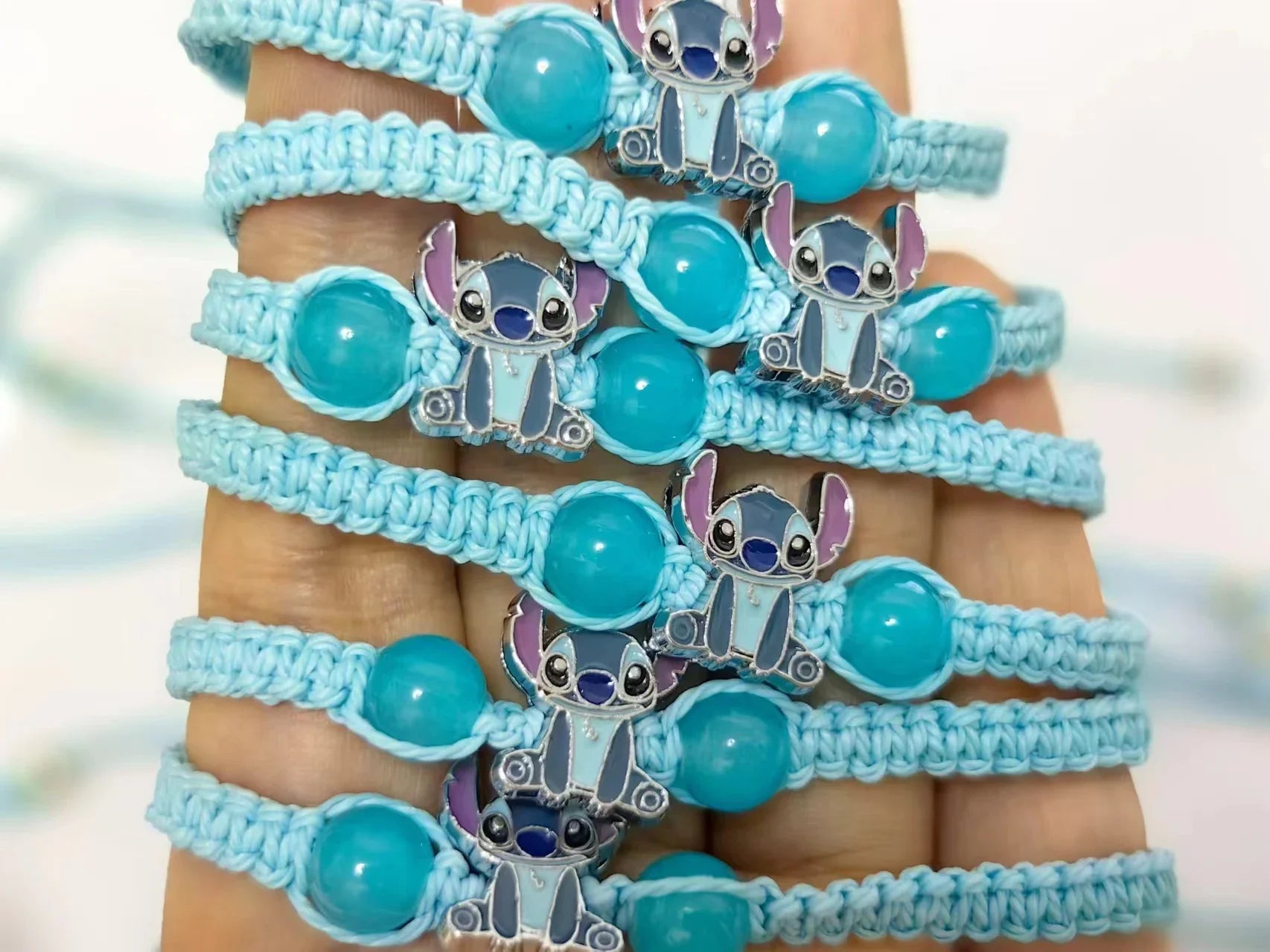 Disney Stitch Woman Bracelet Cartoon Lilo & Stitch Anime Figure Print Cute Wristand Present Kids Bracelet Toys Girls Boys Gifts