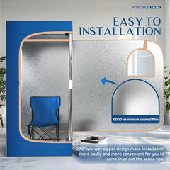 Bärbar ångbastulåda för hemmabruk, personlig förtjockning i full storlek 600D bastutältsats för spa, avkoppling inomhusbastu
