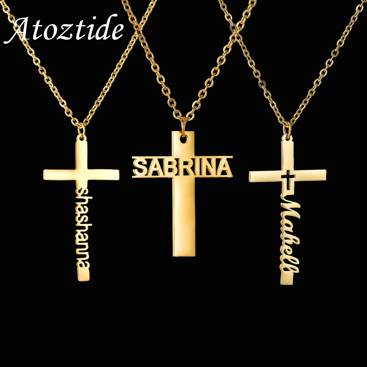 Atoztide Custom Cross Necklace