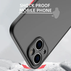 Stötsäkert Tunt Matt Fodral För iPhone 15 14 13 12 11 Pro Max XR XS X 8 Plus Mini Silikon Bumper Clear Hard PC Skyddsfodral