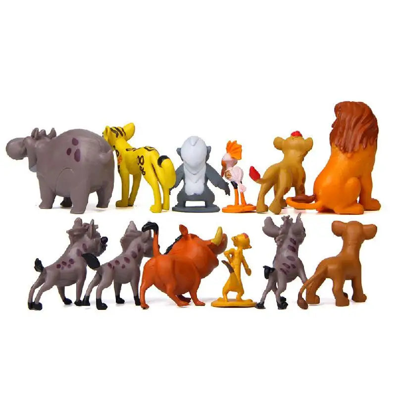 Disney Movie The Lion King Simba Nala Pumbaa Timon Zazu Anime Forest Guard Action Figures Dolls Model Toys Gift Micro Landscape