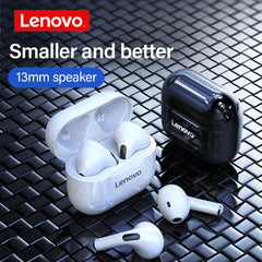 Nya Lenovo LP40-hörlurar TWS Trådlösa Bluetooth-hörlurar Bas Touch Control Stereo Brusreducering Lång standby Originalval