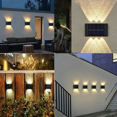 1/2pcs Solar Outdoor Courtyard Lamp Home Wall Lamp Decoration Wall Washing Wall New Style up and down Lighting Atmosphere Wall L