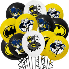 12/10/6Pcs DC Comics Batman Cartoon Anime 12inch Mix Latex Balloon for Birthday Wedding Balloons Party Decorations Birthday Gift