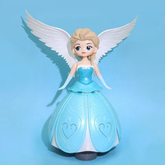 Disney Frozen Elsa Anna Snow White Sofia Princess Dance Robot with Night Light Music Luminous Toy Cake Decoration Kids Toys Gift