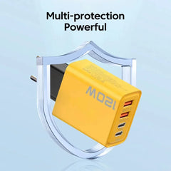 Total 120W USB Type C Charger 4 Port Fast Charging USB Phone Charger Adapter For iPhone Samsung Xiaomi Quick Charge Wall Charger