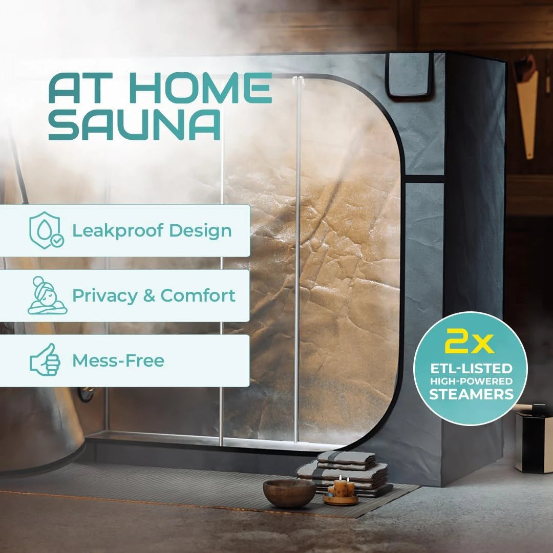 Full Body Sauna - Three Person Sauna Tent - Hottest Steam Sauna for Muscle Recovery, Relaxation, and Skin Health