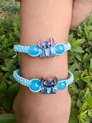 Disney Stitch Woman Bracelet Cartoon Lilo & Stitch Anime Figure Print Cute Wristand Present Kids Bracelet Toys Girls Boys Gifts
