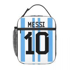 Messis 10 Football Soccer Merch Isolerad Lunchväska För Skolförvaring Matlådor Läckagesäkra termiska kylare Lunchlådor